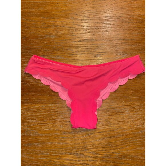 Scallop Edge Pink Bikini Panties Womens S - Picture 1 of 4